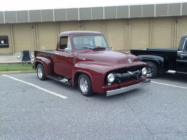 1954 Burgundy Ford F100 Standard Cab Pickup