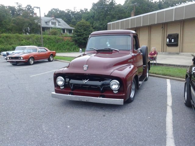 1954 Burgundy Ford F100 Standard Cab Pickup
