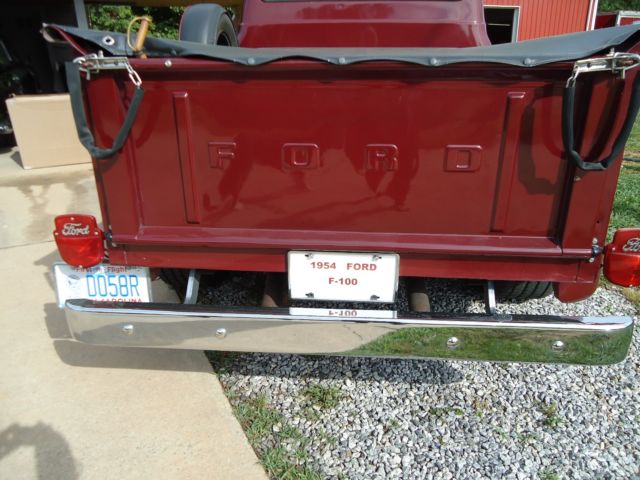 1954 Burgundy Ford F100 Standard Cab Pickup