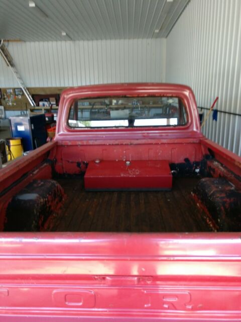 1967 Red Ford F-100 Standard Cab Pickup