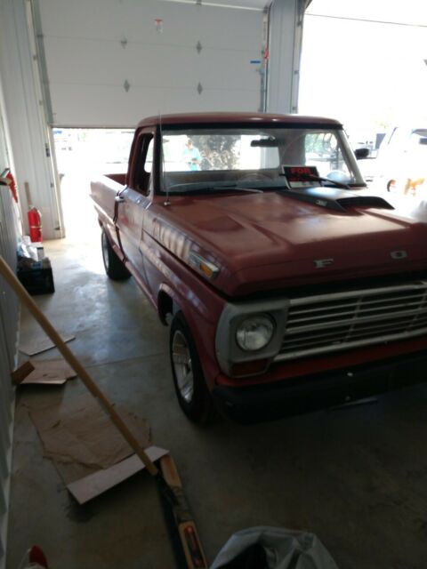 1967 Red Ford F-100 Standard Cab Pickup