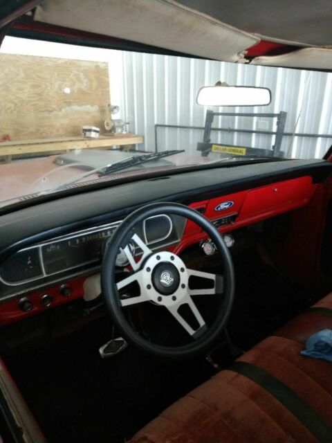 1967 Red Ford F-100 Standard Cab Pickup