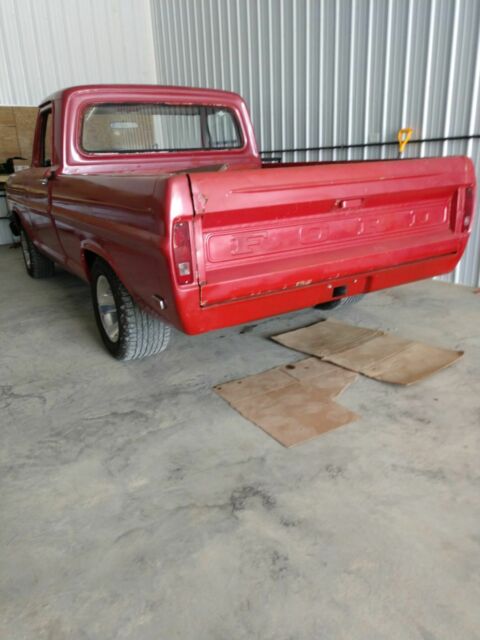 1967 Red Ford F-100 Standard Cab Pickup