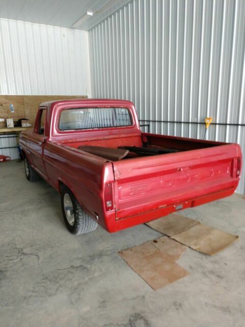 1967 Red Ford F-100 Standard Cab Pickup