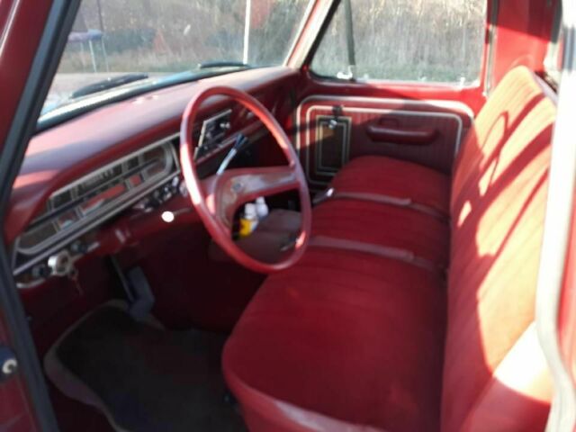 1971 Burgundy Ford F-100 Standard Cab Pickup