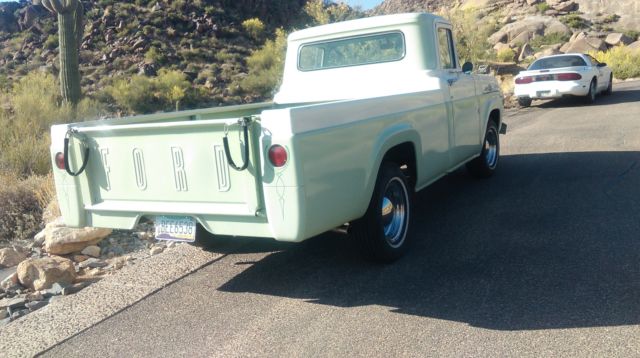 1959 Green and White Ford F-100 Truck