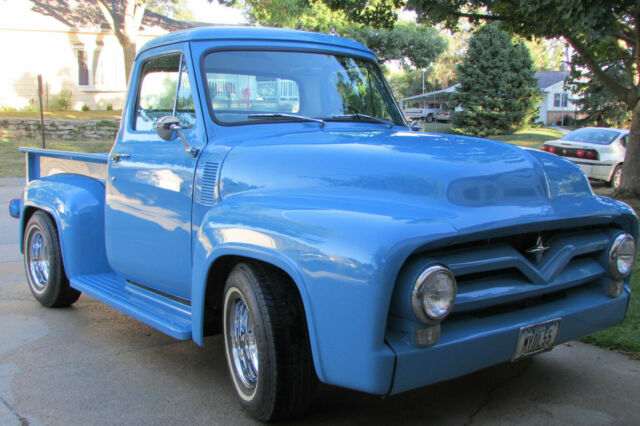 1955 Blue Ford F-100 Standard Cab Pickup