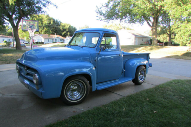 1955 Blue Ford F-100 Standard Cab Pickup