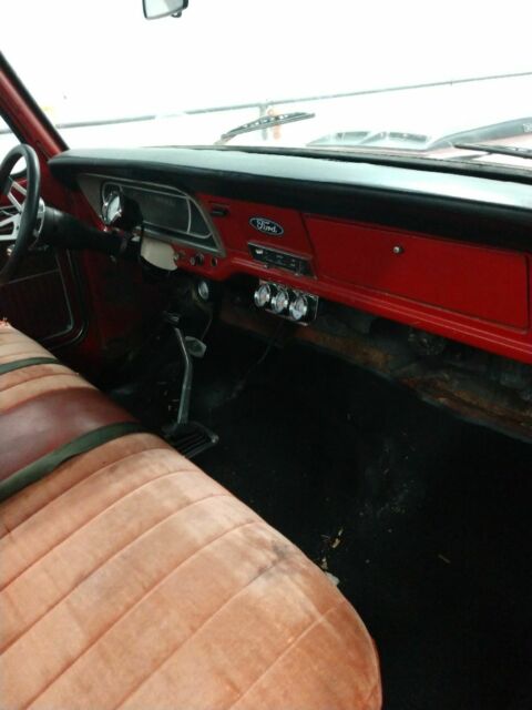 1967 Red Ford F-100 Standard Cab Pickup