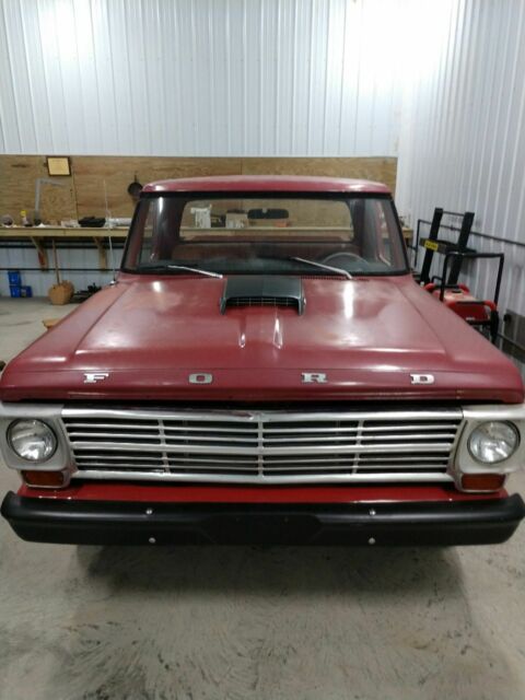 1967 Red Ford F-100 Standard Cab Pickup