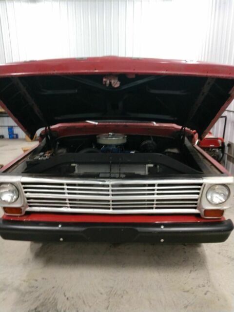 1967 Red Ford F-100 Standard Cab Pickup