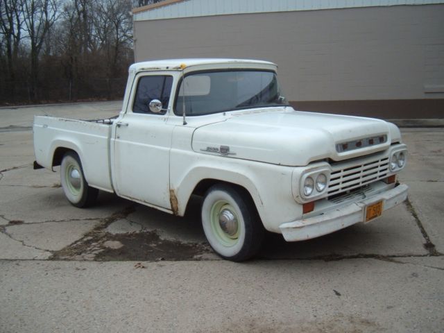 1959 White Ford F-100 Standard Cab Pickup