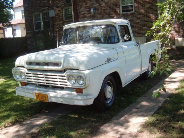 1959 White Ford F-100 Standard Cab Pickup