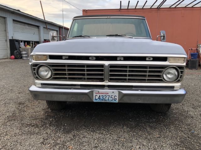 1975 Blue Ford F-100 Standard Cab Pickup