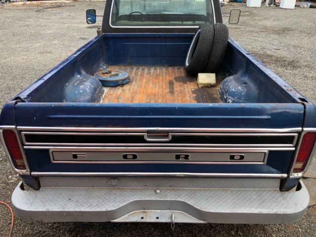1975 Blue Ford F-100 Standard Cab Pickup