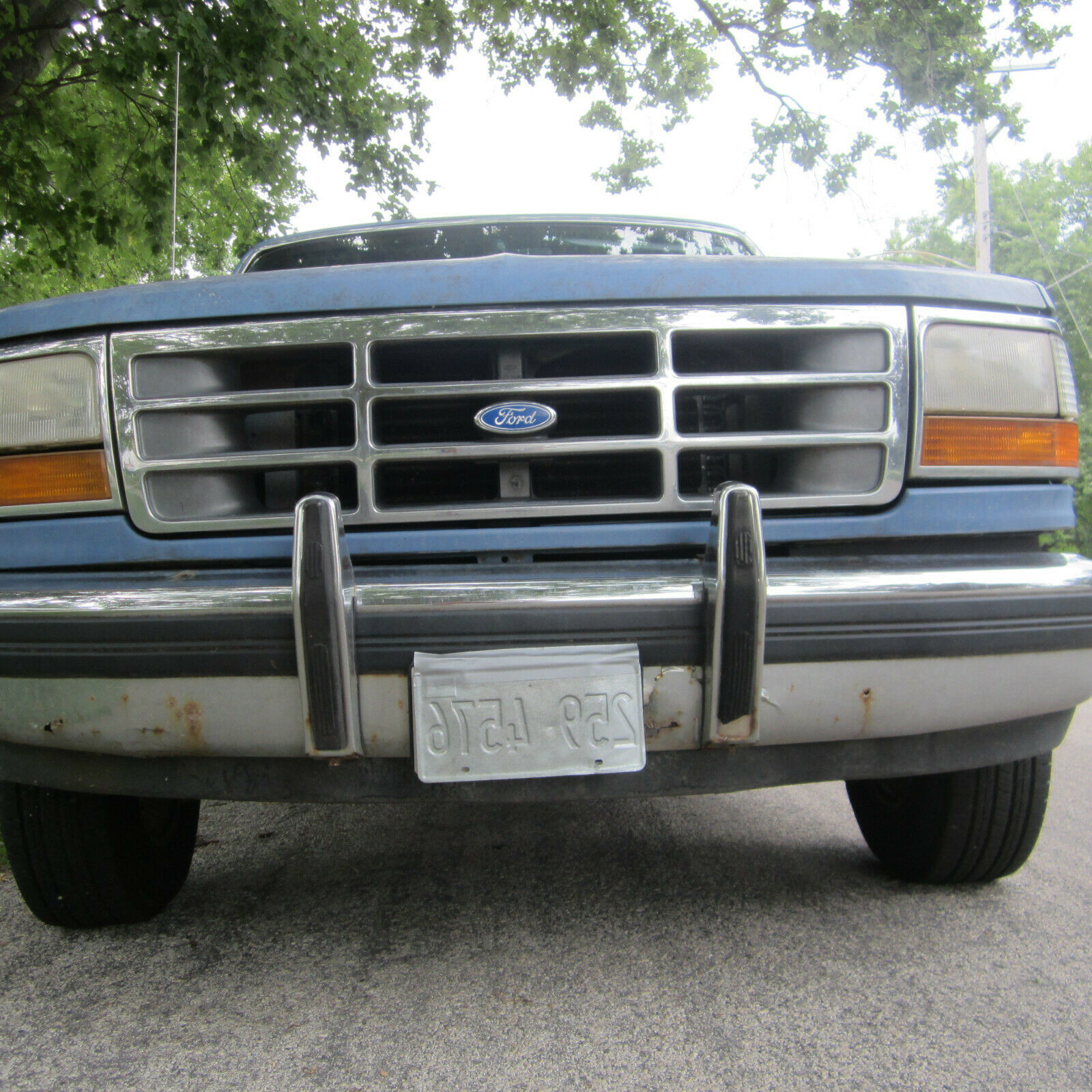 1992 Blue Ford F-150 Standard Cab Pickup
