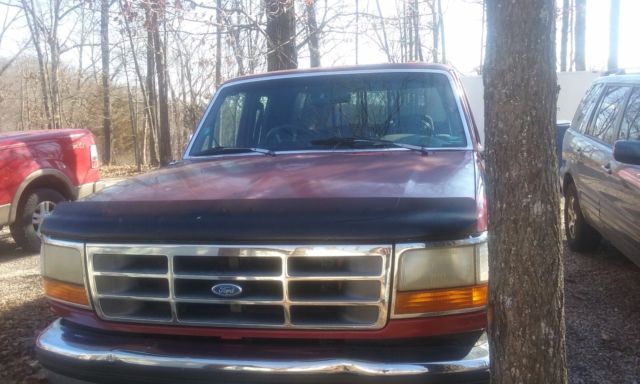 1993 Burgundy Ford F-150 Extended Cab Pickup