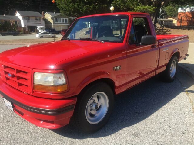 1993 Red Ford F-150 Standard Cab Pickup