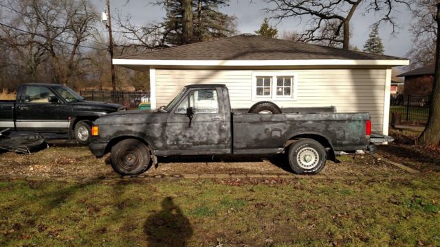 1987 Black Ford F-150 Cab & Chassis