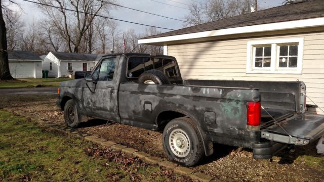 1987 Black Ford F-150 Cab & Chassis