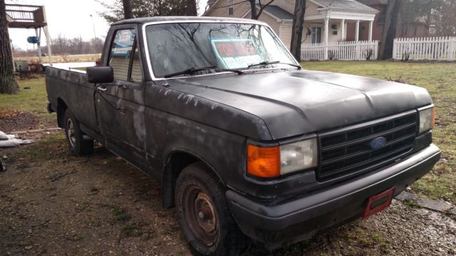 1987 Black Ford F-150 Cab & Chassis
