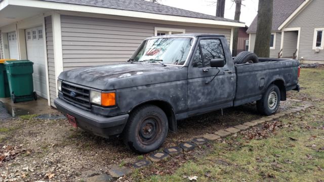 1987 Black Ford F-150 Cab & Chassis