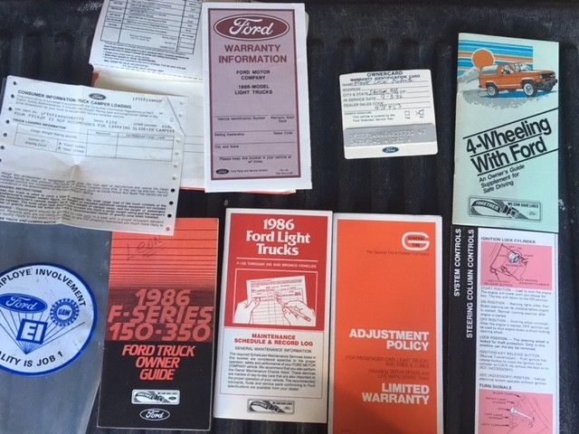 1986 Blue Ford F-150 Standard Cab Pickup