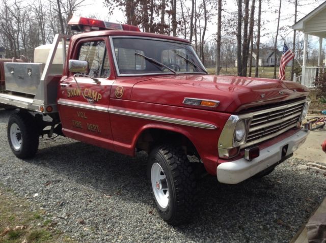 1968 Red Ford F-250 Standard Cab Pickup