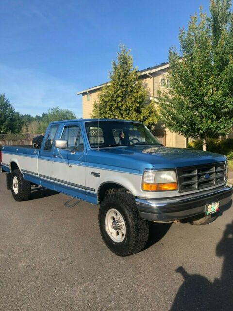 1993 Blue Ford F-250 Extended Cab Pickup