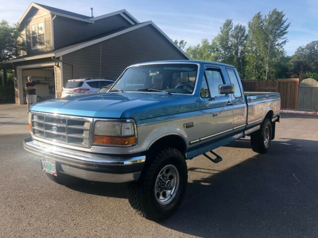 1993 Blue Ford F-250 Extended Cab Pickup