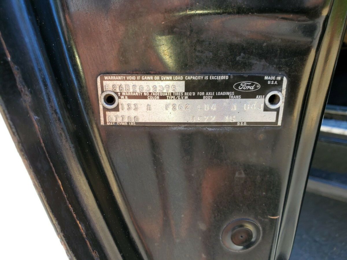 1977 Black Ford F-250 Standard Cab Pickup