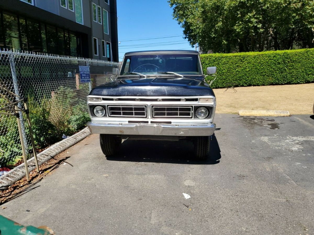 1977 Black Ford F-250 Standard Cab Pickup