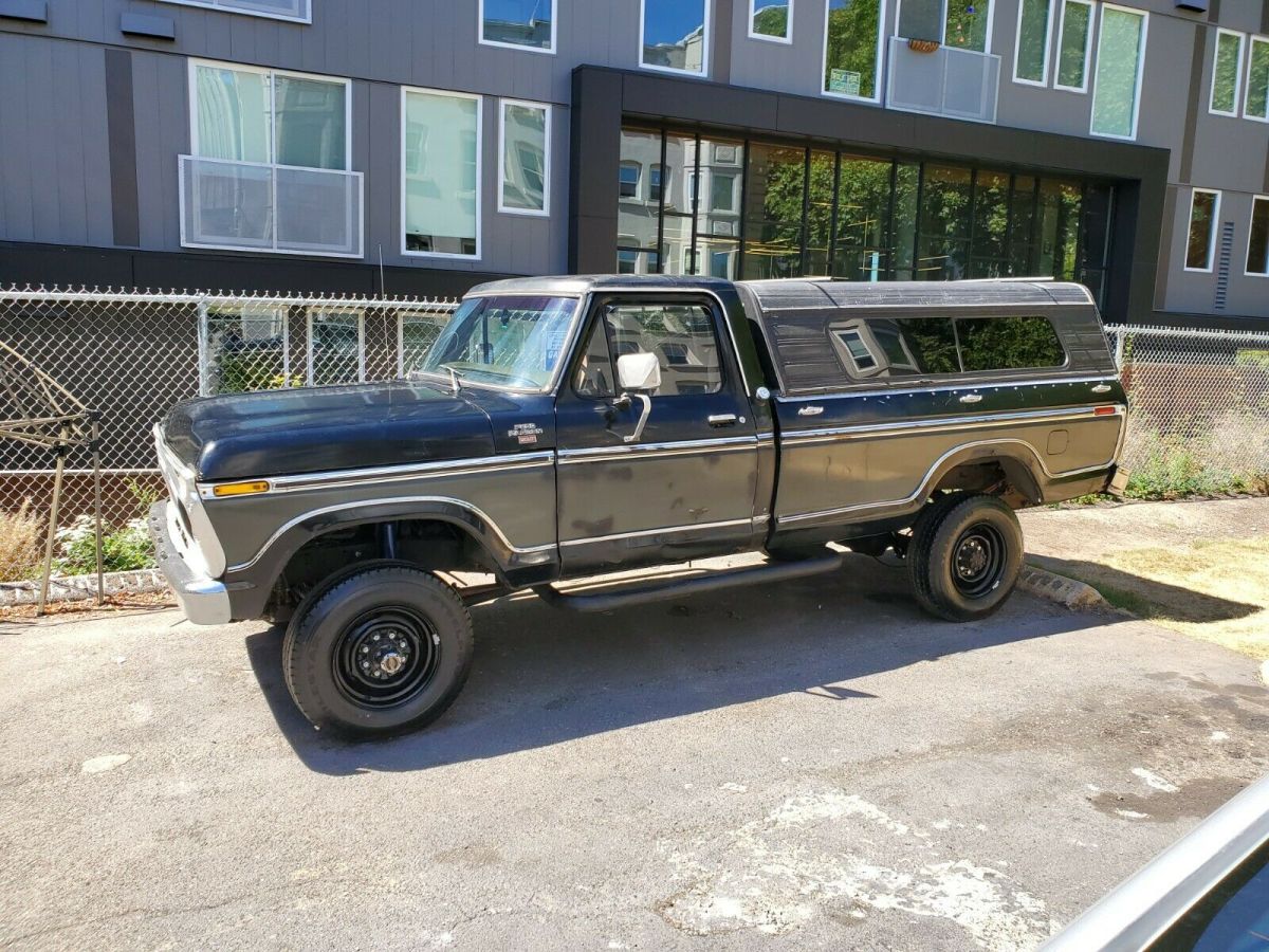 1977 Black Ford F-250 Standard Cab Pickup