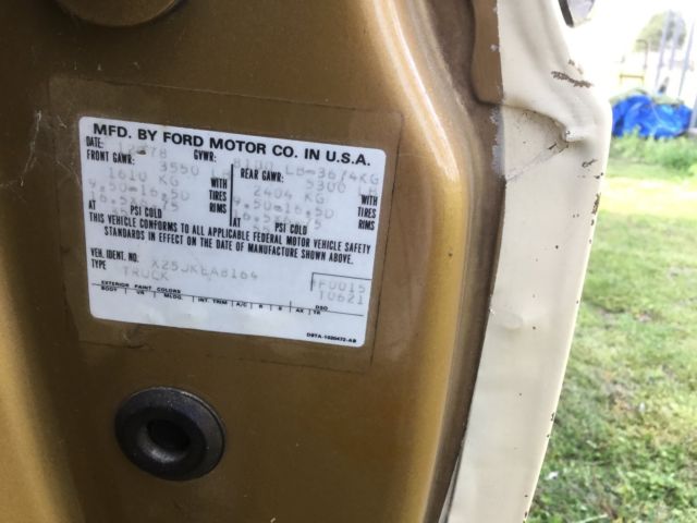 1979 Gold Ford F-250 Extended Cab Pickup