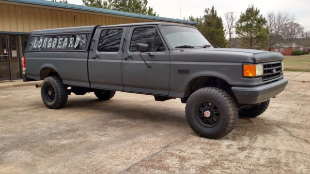 1989 Gray Ford F-350 Crew Cab Pickup