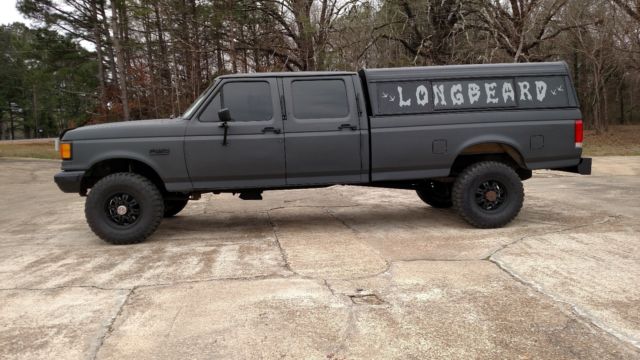 1989 Gray Ford F-350 Crew Cab Pickup