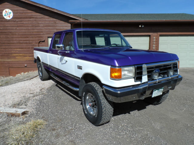 1989 Purple Ford F-350 Crew Cab Pickup