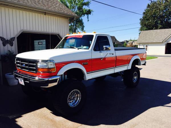 1994 Red/white Ford F-350 Cab & Chassis