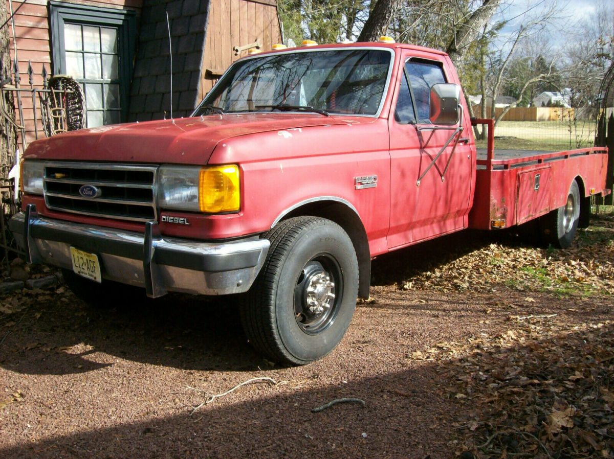 1988 Red Ford F-350 Cab & Chassis