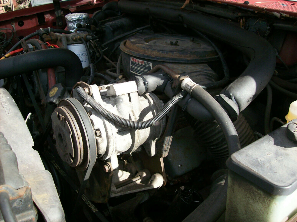 1988 Red Ford F-350 Cab & Chassis