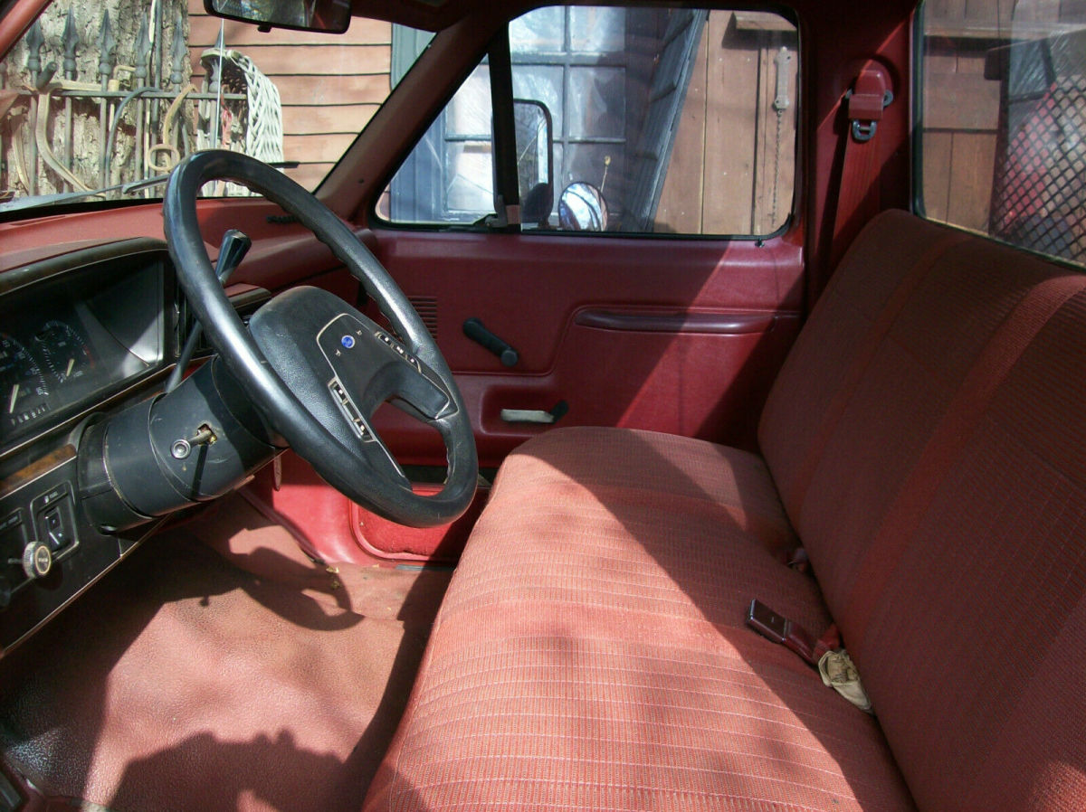 1988 Red Ford F-350 Cab & Chassis