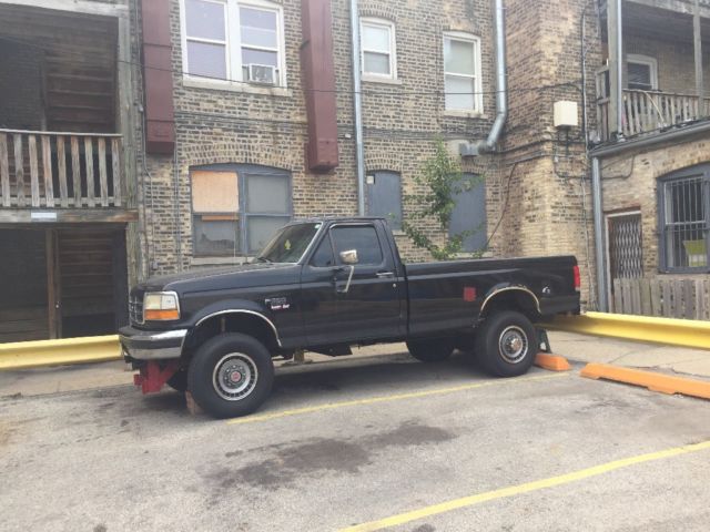 1993 Black Ford F-350 Standard Cab Pickup