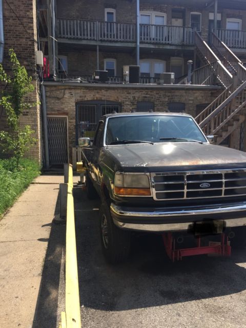 1993 Black Ford F-350 Standard Cab Pickup