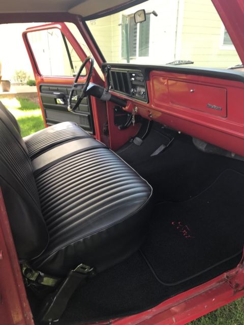 1973 Red Ford F-250 Standard Cab Pickup