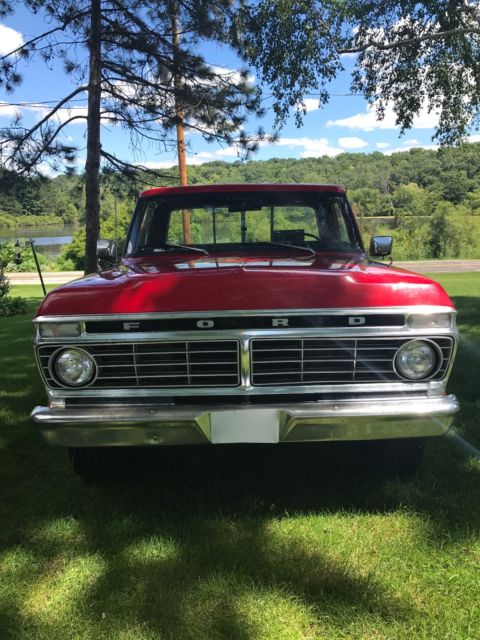 1973 Red Ford F-250 Standard Cab Pickup