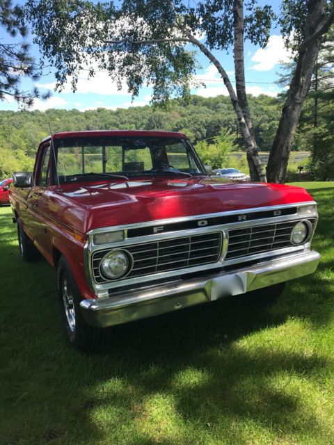 1973 Red Ford F-250 Standard Cab Pickup