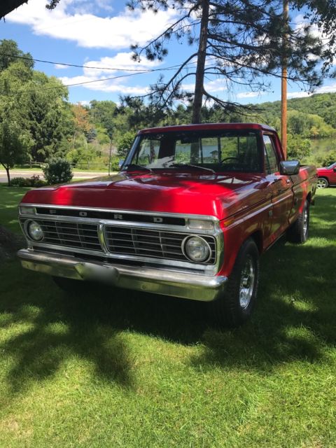 1973 Red Ford F-250 Standard Cab Pickup