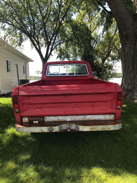 1973 Red Ford F-250 Standard Cab Pickup