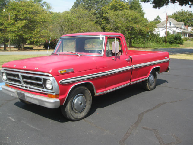 1971 Red Ford F-100