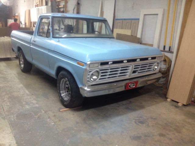 1973 Blue Ford F-100 Standard Cab Pickup